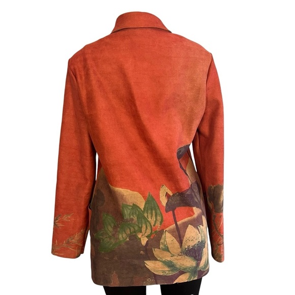 Tempo Paris Art Deco Motif Bohemian Open Front Cardigan Blazer - Picture 9 of 12